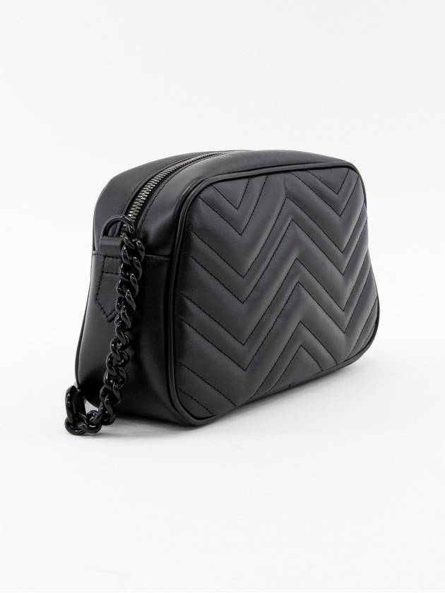 GG Marmont Mini Shoulder Bag Black Leather - GUCCI - BALAAN 6