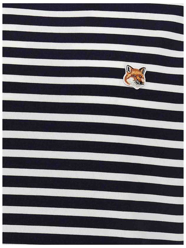 Fox Head Patch Regular Marin Long Sleeve T Shirt Navy Stripes - MAISON KITSUNE - BALAAN 5