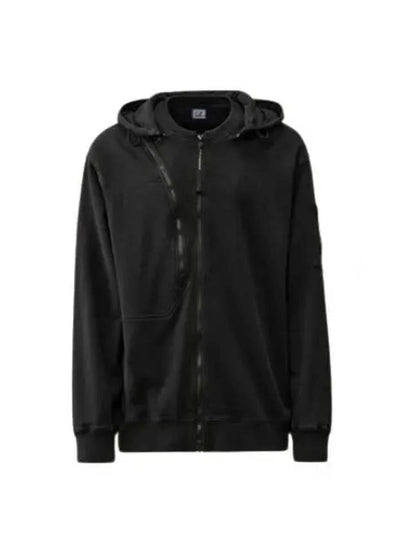 Cotton Fleece Hooded Jacket Black - CP COMPANY - BALAAN 2