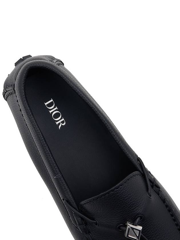 CD Diamond Grained Calfskin Loafers Black - DIOR - BALAAN 8