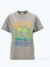 Logo Print Cotton Short Sleeve T-Shirt Grey - GANNI - BALAAN 2