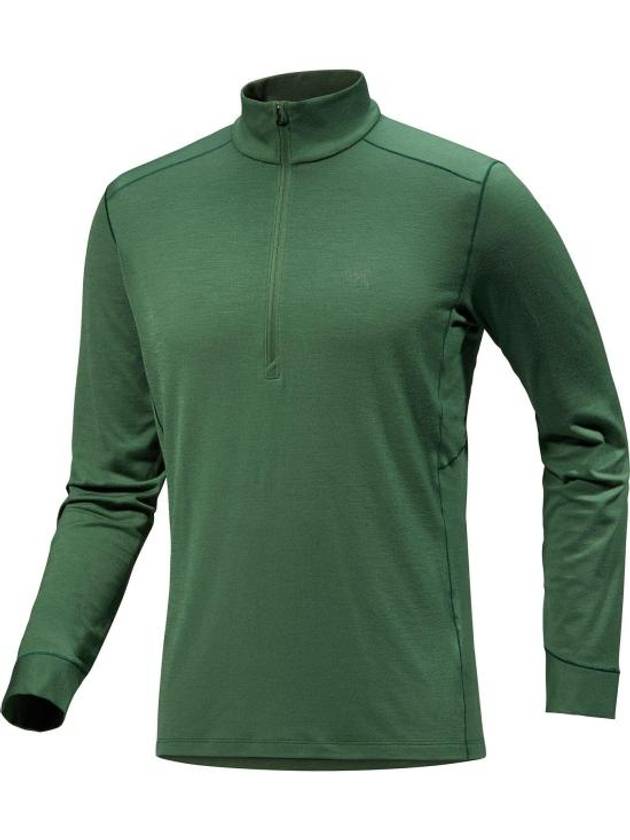 Rho Merino Wool Zip Neck Long Sleeve T-Shirt Eden - ARC'TERYX - BALAAN 2