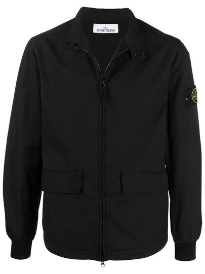 Men's Batavia Nylon Cotton Zip-Up Jacket Black - STONE ISLAND - BALAAN 2