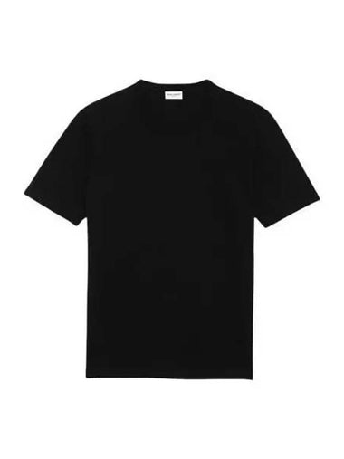 t shirt women crew neck sleeve cotton short black white - SAINT LAURENT - BALAAN 1