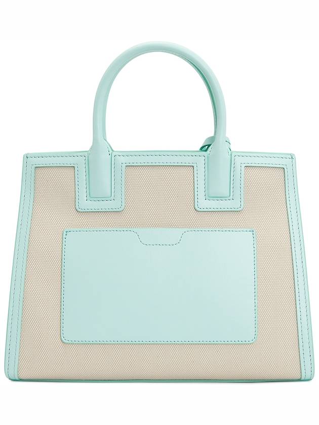 Mini Frances Canvas Tote Bag Mint - BURBERRY - BALAAN 5