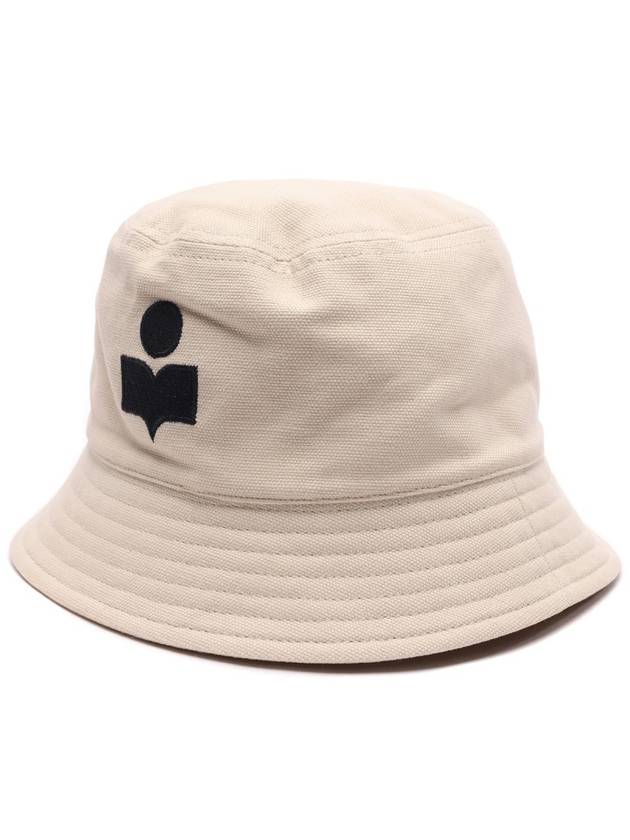 Haley Embroidered Logo Bucket Hat Ivory - ISABEL MARANT - BALAAN 4