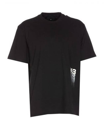 Graphic Cotton Short Sleeve T-Shirt Black - Y-3 - BALAAN 2