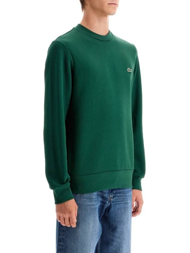 Logo Patch Crew Neck Sweatshirt Green - LACOSTE - BALAAN 3