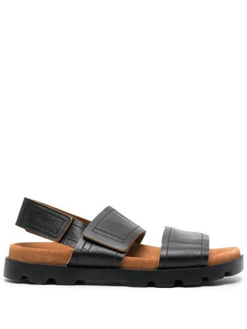 Brutus Leather 2 Strap Sandals Black - CAMPER - BALAAN 1