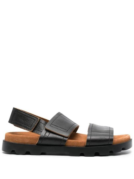 Brutus Leather 2 Strap Sandals Black - CAMPER - BALAAN 1