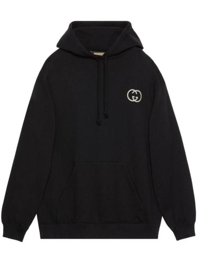 Cotton Jersey Hoodie Black - GUCCI - BALAAN 2