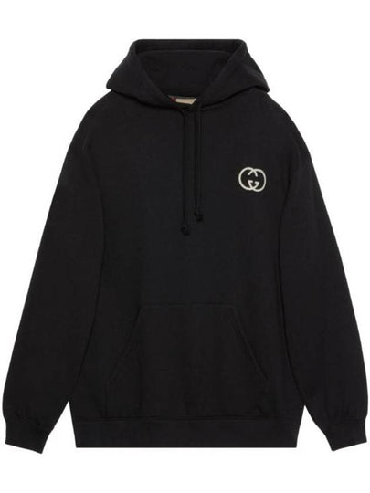 Cotton Jersey Hoodie Black - GUCCI - BALAAN 2