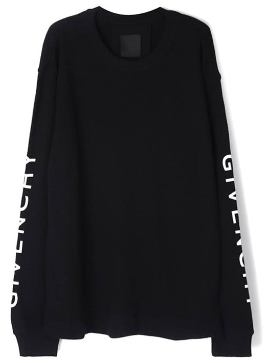 logo sleeve classic fit long sleeve t-shirt black - GIVENCHY - BALAAN 2