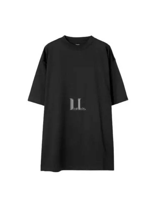 Cotton Crew Neck Short Sleeve T-Shirt Black - BALENCIAGA - BALAAN 2