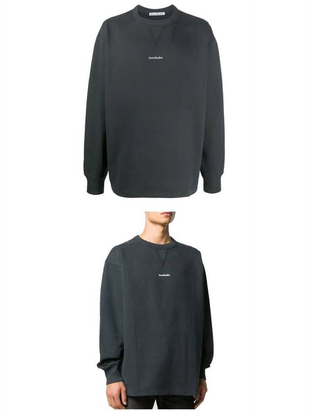 Lettering Logo Sweatshirt Black - ACNE STUDIOS - BALAAN 5