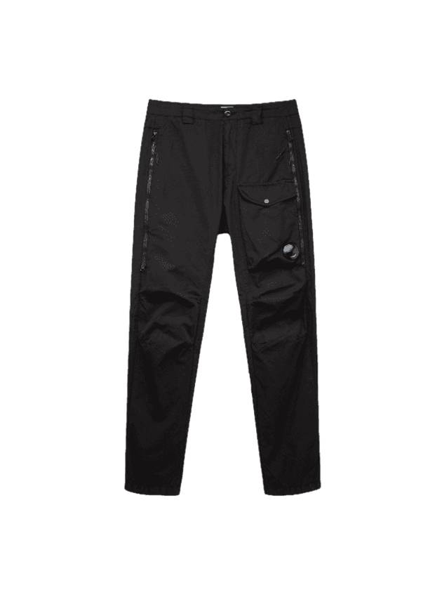 Ripstop Lens Cargo Regular Fit Straight Pants Black - CP COMPANY - BALAAN 1