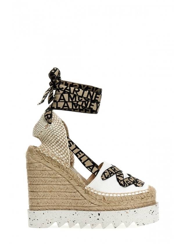 Gaia espadrille wedge sandal heel white beige - STELLA MCCARTNEY - BALAAN 1