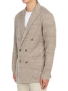 Men's Double Breasted Cardigan Beige - RVR LARDINI - BALAAN 3