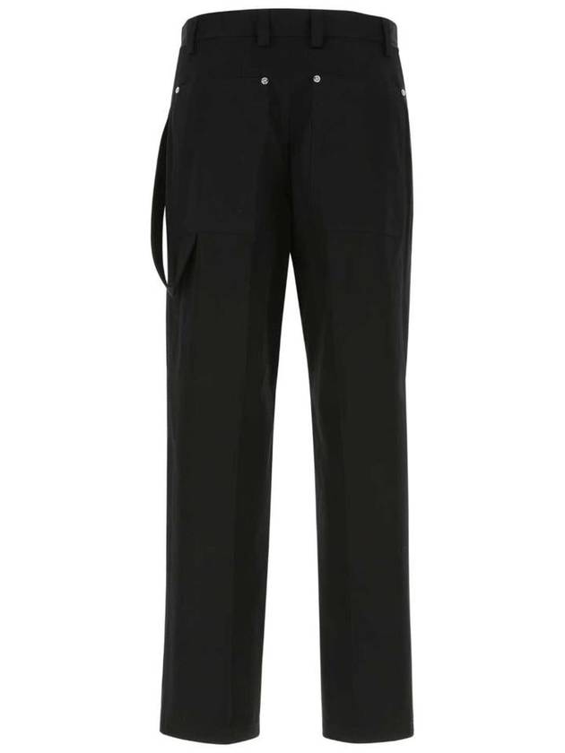 Men's Waist Strap Slacks Black - BURBERRY - BALAAN 3