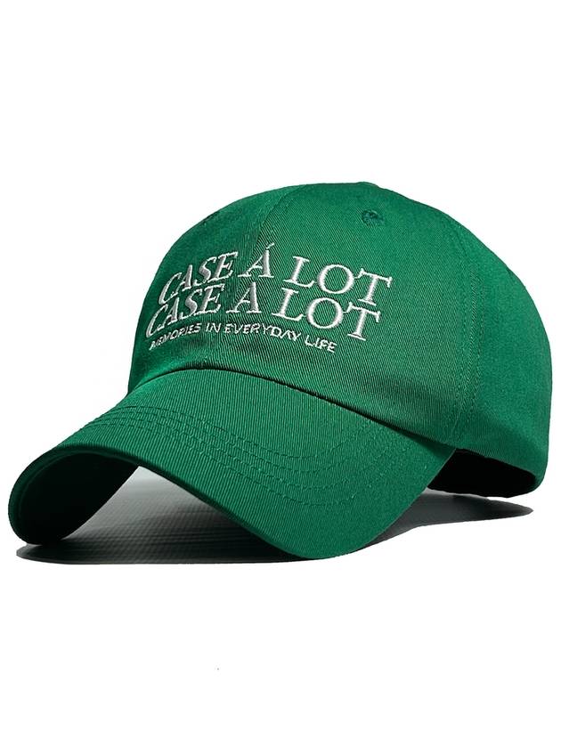 Slogan Logo Ball Cap Green - CASEALOT - BALAAN 2