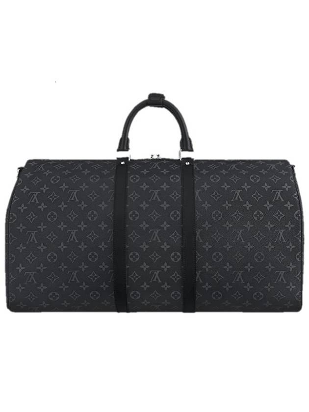 Keepall 55 Bandouliere Monogram Eclipse Duffel Bag Black - LOUIS VUITTON - BALAAN 4