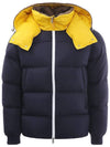 LOEB contrast hood down padding navy yellow - MONCLER - BALAAN 1