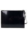 Patent Leather Clutch Bag Black - SAINT LAURENT - BALAAN 3