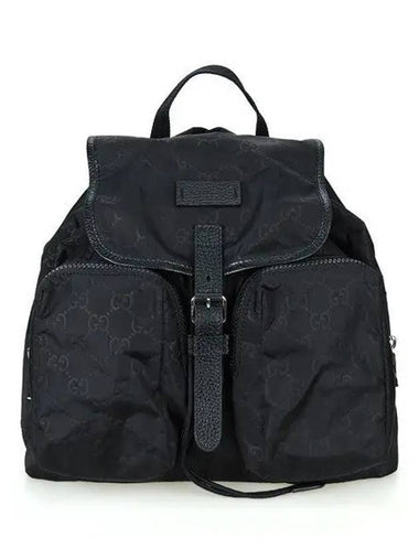 GG double pocket light fabric backpack black 510343 1059581 - GUCCI - BALAAN 1