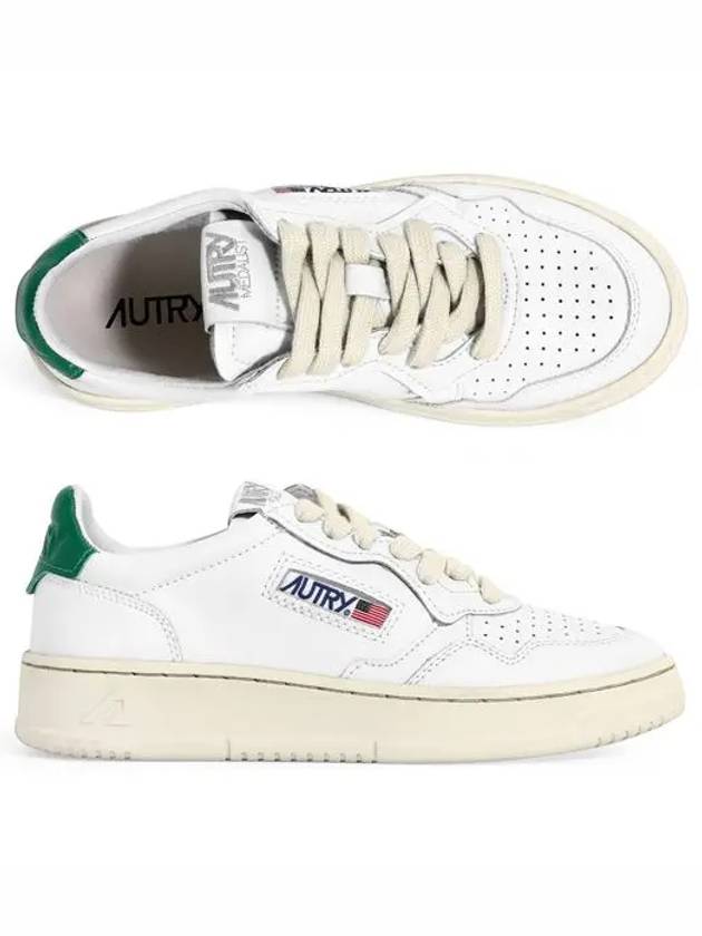 Medalist Green Tab Leather Low Top Sneakers White - AUTRY - BALAAN 3