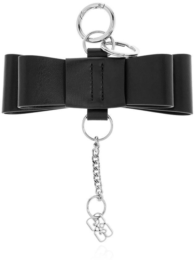 Ganni Leather Keychain, Women's, Black - GANNI - BALAAN 1