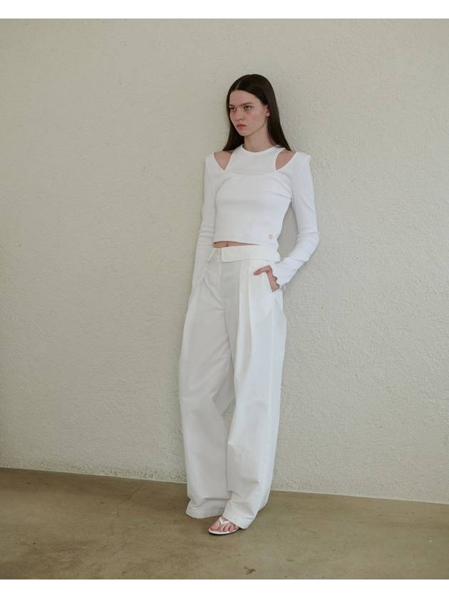 LAYERED U NECK TOP SET UP_WHITE - UNMUTE - BALAAN 5