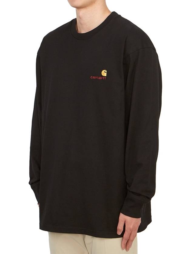 American Script Long Sleeve T-Shirt Black - CARHARTT WIP - BALAAN 3