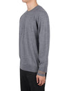 Men's Icon Striped Wool Long Sleeve T-Shirt Grey - BURBERRY - BALAAN 4