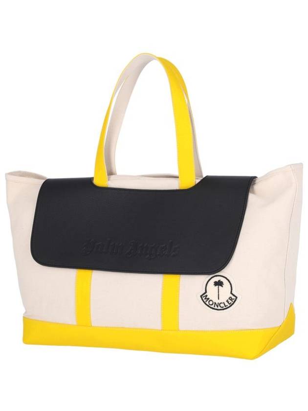 Logo Patch Canvas Tote Bag Beige - MONCLER - BALAAN 3