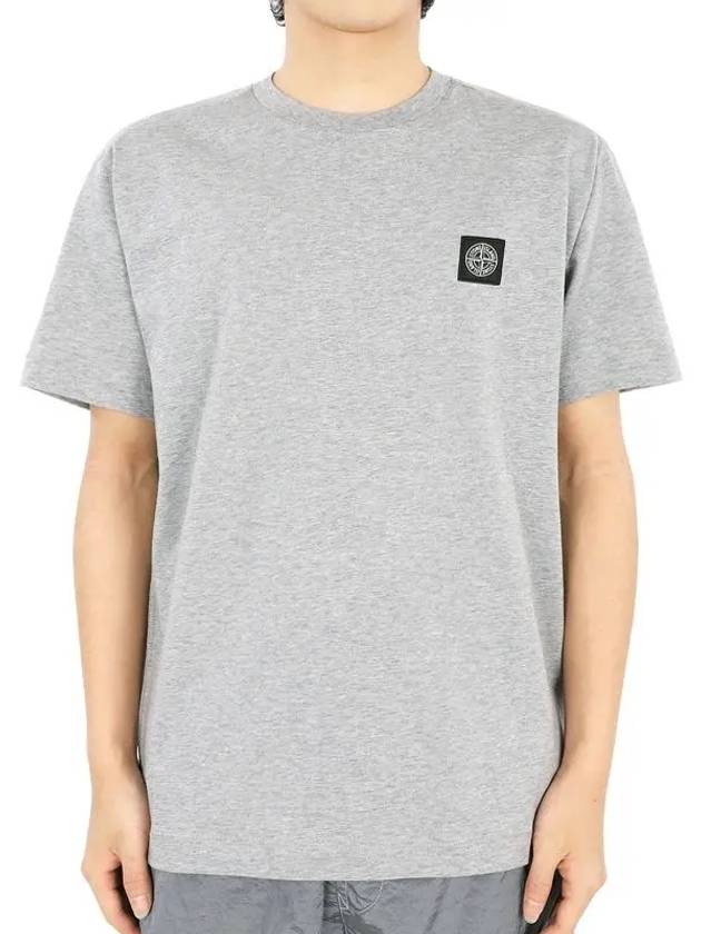 Logo Patch Short Sleeves T-Shirt  Dust Melange - STONE ISLAND - BALAAN 3