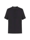 Round Neck Cotton Short Sleeve T-Shirt Black - Y-3 - BALAAN 1