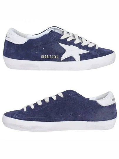 Superstar Suede Low Top Sneakers Navy - GOLDEN GOOSE - BALAAN 2