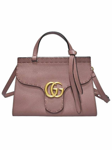 Women s 442622 Leather GG Marmont Mini Tote Bag Strap - GUCCI - BALAAN 1