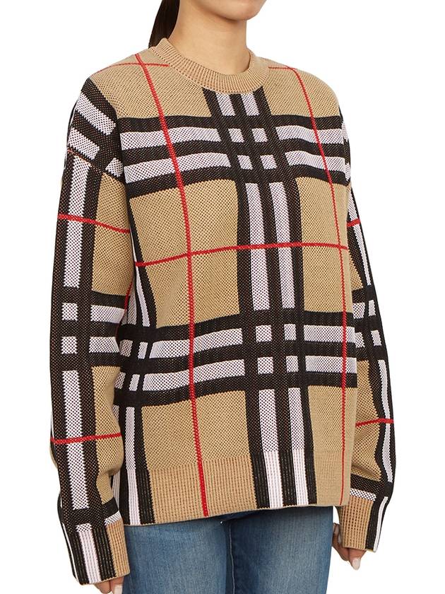 Vintage Check Crew Neck Knit Top Archive Beige - BURBERRY - BALAAN 4