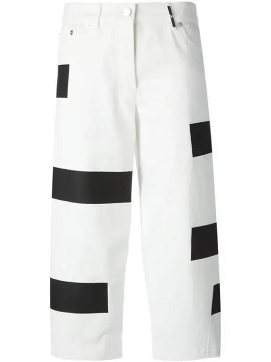 Black Stripe Cropped Jeans Part 7 F451PA2156EL 01 - KENZO - BALAAN 1