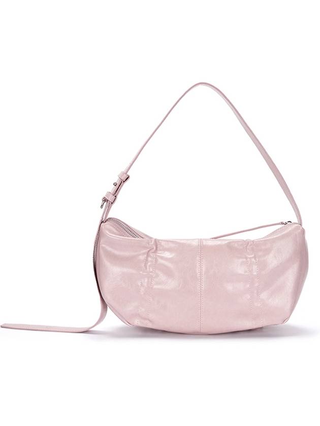 Half Shirring Ribbon Round Shoulder Bag Pink - MATIN KIM - BALAAN 3