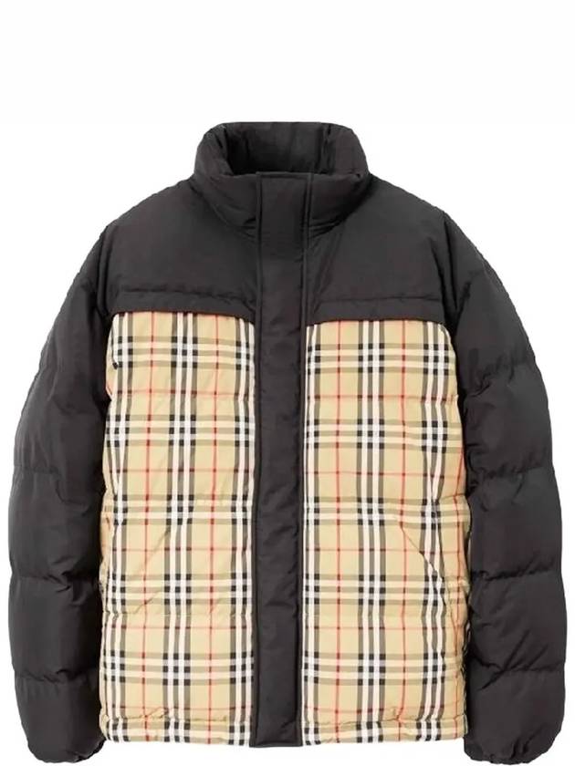 Men's Reversible Down Padding Beige Black - BURBERRY - BALAAN 2