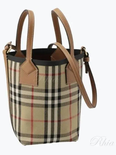 Mini London Tote Bag Archive Beige - BURBERRY - BALAAN 2