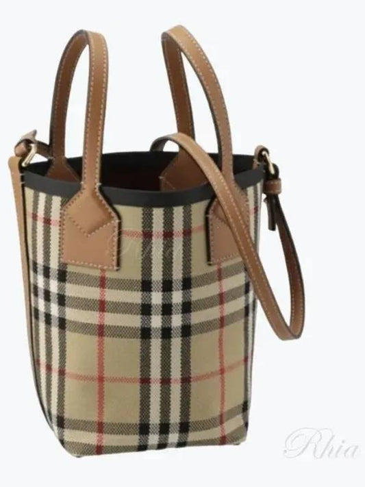 Mini London Tote Bag Archive Beige - BURBERRY - BALAAN 2