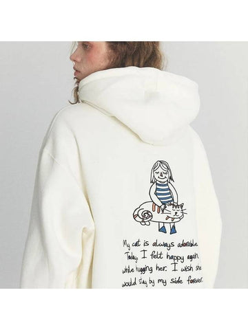 Stay CATS Embroidered Hoodie Cream - CPGN STUDIO - BALAAN 1