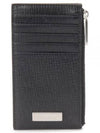 Metal Plate Zipper Card Wallet Black - SALVATORE FERRAGAMO - BALAAN 2