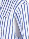 Men's Striped Poplin Long Sleeve Shirt Blue - COMME DES GARCONS - BALAAN 4