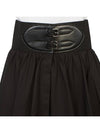 Stretch Belt A-Line Skirt Black - ALAIA - BALAAN 9