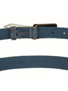 Plate Gold Buckle Leather Belt Blue - DOLCE&GABBANA - BALAAN 7