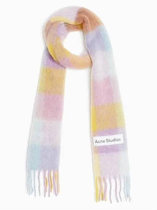 Check Mohair Muffler Violet Yellow - ACNE STUDIOS - BALAAN 2